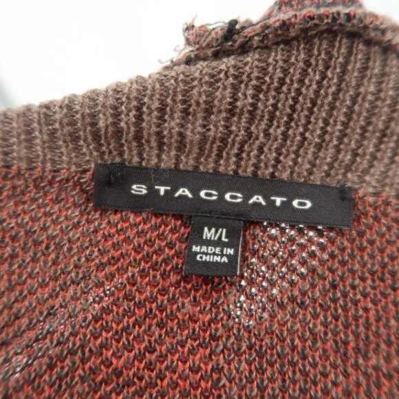 Staccato Women's Plaid Style Cardigan Size M/L - Picture 2 of 8